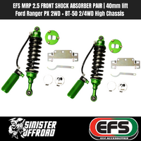 EFS MRP 2.5 FRONT SHOCK ABSORBER PAIR | Ford Ranger PX 2WD + BT-50 2/4WD High Chassis 