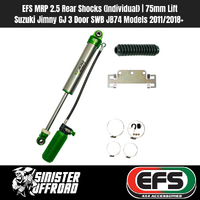 EFS MRP 2.5 Rear Shocks (Individual) | 75mm Lift | Suzuki Jimny