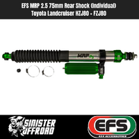 EFS MRP 2.5 Rear Shocks 75mm lift (Individual) for Toyota Landcruiser HZJ/FZJ 80+105s 