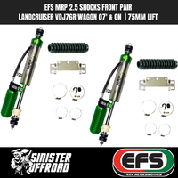 EFS MRP 2.5 Front Shocks (Pair)| 75mm Lift | Toyota LandCruiser 76/78/79 