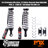 Fox 2.5 Elite Adjustable Coilover Shocks (Pair) | Ford Ranger PX3 0–2”