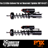 Fox 2.5 Elite Coilover Pair with Reservoir | Sprinter 907 (0–0.5")