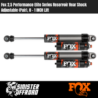 Fox 2.5 Performance Elite Series Rear Reservoir Shocks (Pair) – 0–1 Inch Lift | Silverado & Sierra HD 2020+