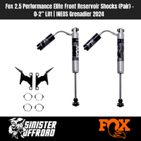 Fox 2.5 Performance Elite Front Reservoir Shocks (Pair) – 0–2” Lift | INEOS Grenadier 2024 