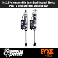 Fox 2.5 Performance Elite Series Front Reservoir Shocks (Pair) – 0–2 Inch Lift | INEOS Grenadier 2024