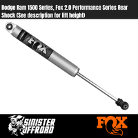 Fox 2.0 Rear Shock | Dodge RAM 1500/2500/3500 (See Lift, No Air Ride)