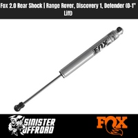 Land Rover - Fox 2.0 Performance Series Rear Shock, 0 - 1 INCH Lift