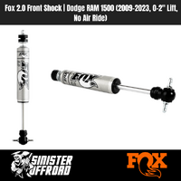  Fox 2.0 Front Shock | Dodge RAM 1500 (2009–2023, 0–2" Lift, No Air Ride)