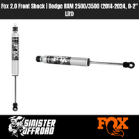  Fox 2.0 Front Shock | Dodge RAM 2500/3500 (2014–2024, 0–2" Lift)