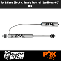 Fox 2.0 Front Shock w/ Remote Reservoir | Land Rover (0–3" Lift)