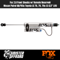   Fox 2.0 Front Shocks w/ Remote Reservoir | Nissan Patrol GQ/Y61& Toyota LC 76, 78, 79s (3–5.5" Lift)