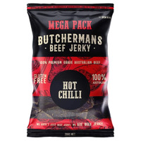 Butchermans Beef Jerky - Hot Chilli - 200gram Mega Pack