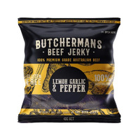 Butchermans Beef Jerky - Lemon,Garlic,Pepper - 40gram Pack