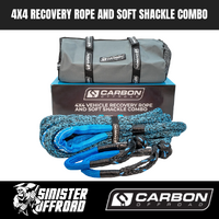 Carbon Offroad 4x4 Vehicle Recovery Rope and Soft Shackle Combo