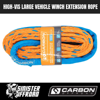 Carbon Offroad High-Vis Large Vehicle Winch Extension Rope