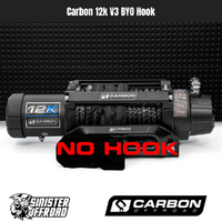 Carbon 12K 12000LB Winch - BYO Hook