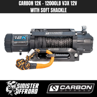 Carbon 12K - 12000lb Winch V3X with Soft Shackle