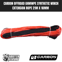 UHMWPE Synthetic Winch Extension Rope 21m x 10mm 