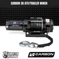 Carbon 3.0K 3000lb Utility Trailer ATV/Quad Bike Electric Winch