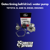 Gates Timing Belt Kit Incl. Water Pump Suit 2.8L/3.0L 3L/5L Toyota Diesel Engine