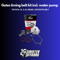 Gates Timing Belt Kit Incl. Water Pump Suit 2.4L 2L Hilux