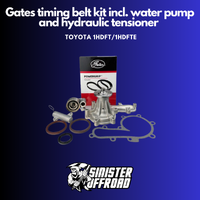 Gates Timing Belt Kit Incl. Tensioner and Water Pump Suit 1HDFT/1HDFTE Toyota Diesel Engine