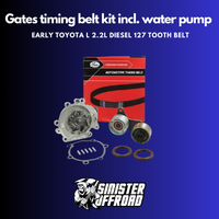 Gates 127 Tooth Timing Belt Kit Incl. Water Pump Suit LN46/36 Hilux