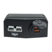Double Surface Mount Housing with 50A Anderson Style Connector + Dual USB