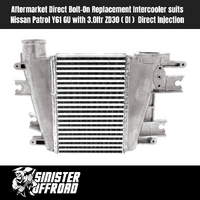 Aftermarket Direct Bolt-On Replacement Intercooler suits Nissan Patrol Y61 GU with 3.0ltr ZD30 (DI) Direct Injection