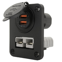 50 Amp Power Connector & Twin USB Panel - LV2456