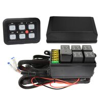 6 way Switch Panel 12V 60A incl Relay Box