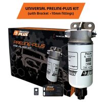 Preline-Plus Diesel Pre Filter Universal Kit, 10mm Hose and generic bracket