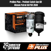 PreLine Pre Filter + ProVent Catch Can Combo suits Nissan Patrol GU/Y61 ZD30