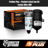 PreLine Pre Filter + ProVent Catch Can Combo suits Toyota Hilux N80