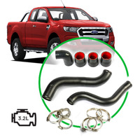 Aluminium Intercooler Hard Pipe Upgrade suits Ford Ranger PX1/PX2/PX3 3.2L 5cyl (Black)