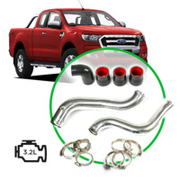 Aluminium Intercooler Hard Pipe Upgrade suits Ford Ranger PX1/PX2/PX3 3.2L 5cyl (Polished)