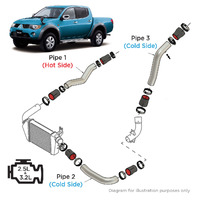 Aluminium Intercooler Hard Pipes for Mitsubishi Triton ML/MN