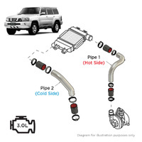 Aluminium Intercooler Hard Pipes suit Nissan Patrol GU ZD30 CRD