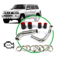Aluminium Intercooler Hard Pipes suit Nissan Patrol GU ZD30 CRD (Polished)