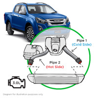 Aluminium Intercooler Hard Piping Upgrade suits Isuzu D-Max / MU-X 2017 to 2020