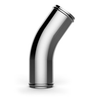 45degree Polished Aluminium Bend 76mm