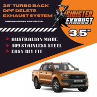 Ford Ranger PX 2016-2021 3.2L 3.5 Inch Turbo Back DPF Delete Exhaust System