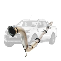 Ford Ranger PX 2016-2021 3.2L 3.5 Inch Turbo Back DPF Delete Exhaust System - Stainless Steel No Cat with Muffler