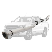 Ford Ranger PX 2016-2021 3.2L 3.5 Inch Turbo Back DPF Delete Exhaust System - Stainless Steel Fake Muffler