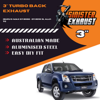 Isuzu D-MAX RC 07/2008 - 07/2010 3L 4JJ1-TC 3 Inch Turbo Back Exhaust
