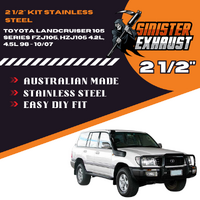 TOYOTA LANDCRUISER 105 SERIES FZJ105, HZJ105 4.2L, 4.5L 98 - 10/07 - 2 1/2" KIT Stainless Steel