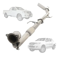 Toyota Hilux N70 Series 3.0L 4Cyl 1KD-FTV (2005-2015) 3" Turbo Back Exhaust To 3.5" Tailpipe - No Cat with Pipe