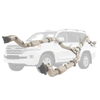 Toyota LandCruiser 200 Series 4.5L (2016-On) Twin 3" to Single 4" Stainless Steel - With Cat, Centre Pipe and Rear Muffler