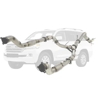 Toyota LandCruiser 200 Series 4.5L (2016-On) Twin 3" to Single 4" Stainless Steel Turbo Back DPF Delete Exhausts - With Cat & Pipe