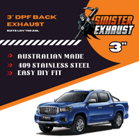 3" DPF Back Exhaust suits LDV T60 Ute 2.8L
